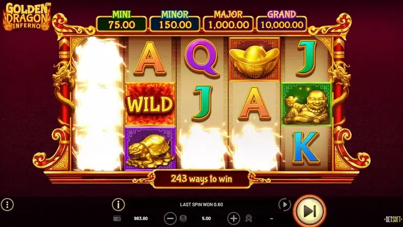 Golden Dragon Inferno slot screenshot 3