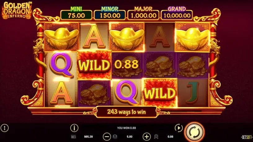 Golden Dragon Inferno slot screenshot 2