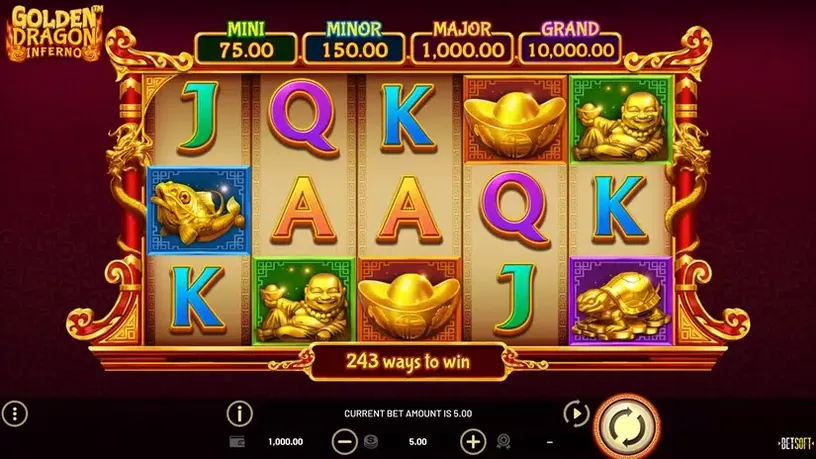 Golden Dragon Inferno slot screenshot 1
