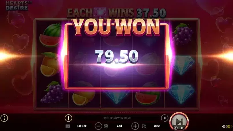 Hearts Desire slot screenshot 6