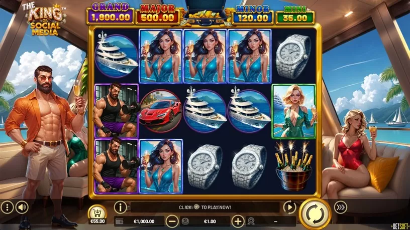 The King of Social Media slot screenshot 1