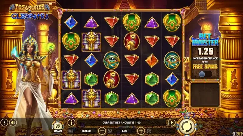 Treasures of Cleopatra slot screenshot 1