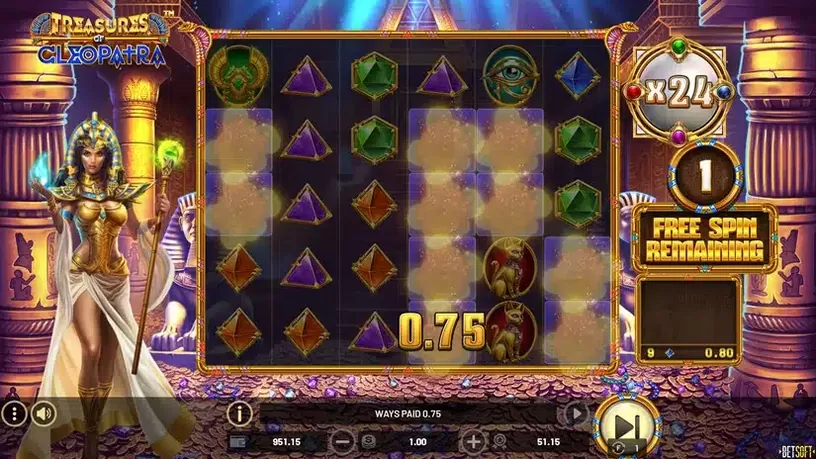 Treasures of Cleopatra slot screenshot 5
