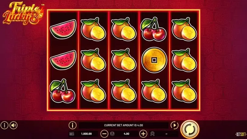 Triple Lucky 8’s slot screenshot 1