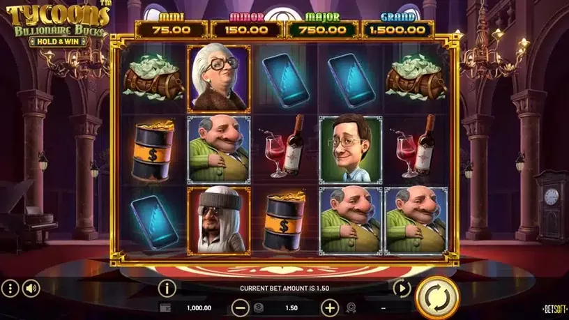 Tycoons: Billionaire Bucks slot screenshot 1
