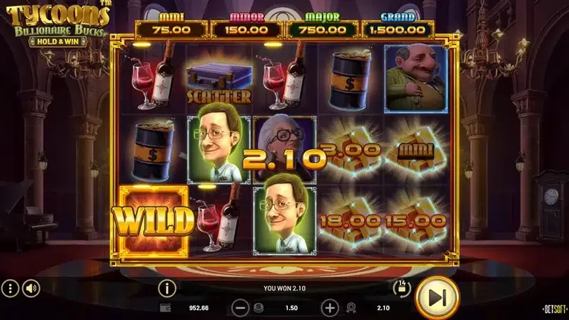 Tycoons: Billionaire Bucks slot screenshot 4