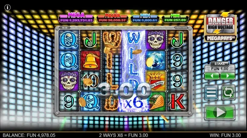 Danger High Voltage Megapays slot screenshot 4