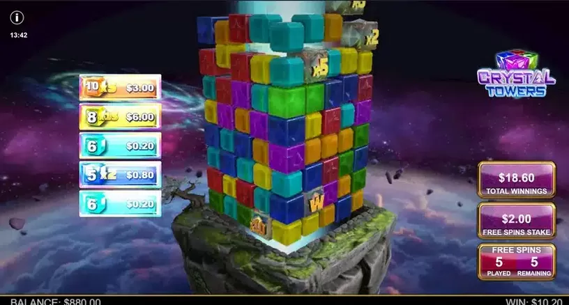 Crystal Towers slot screenshot 4