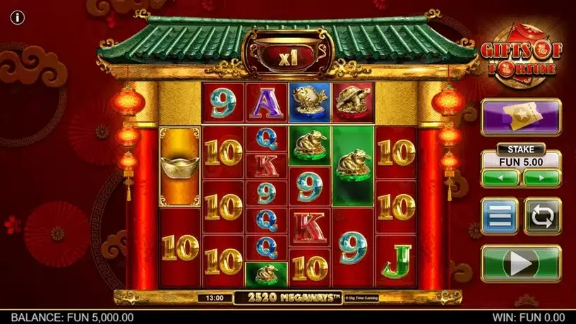 Gifts of Fortune Megaways slot screenshot 1