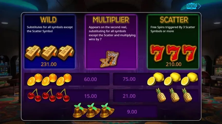 Booming Seven Deluxe slot screenshot 2