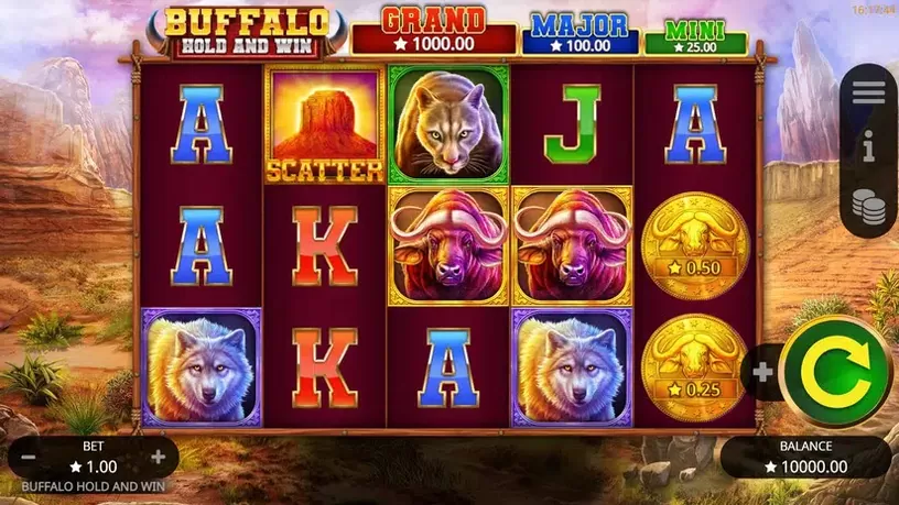 Buffalo Hold and Win slot screenshot 1