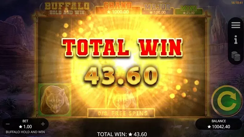 Buffalo Hold and Win slot screenshot 7