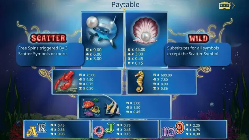 Dolphin’s Luck 2 slot screenshot 2