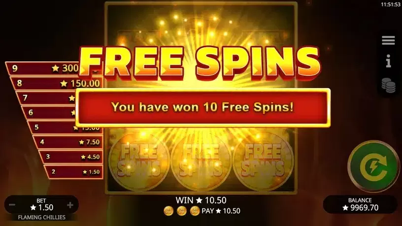 Flaming Chilies slot screenshot 6