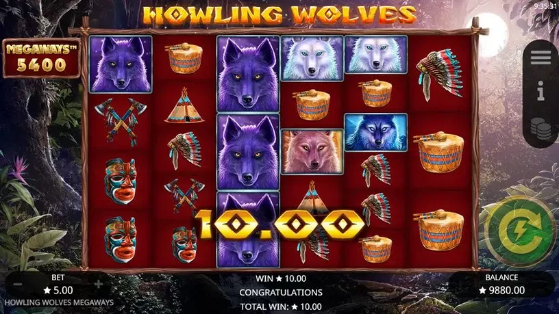 Howling Wolves Megaways slot screenshot 4