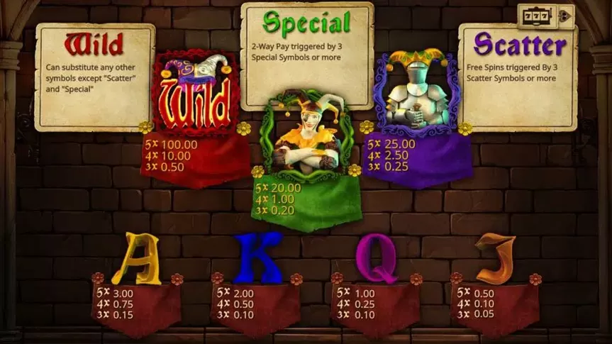 Wild Jester slot screenshot 2
