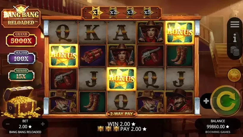 Bang Bang Reloaded slot screenshot 2