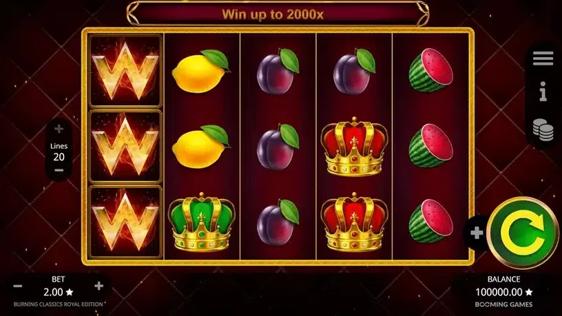 Burning Classics Royal Edition slot screenshot 1