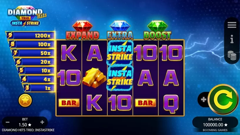 Diamond Hits Trio: InstaStrike slot screenshot 1