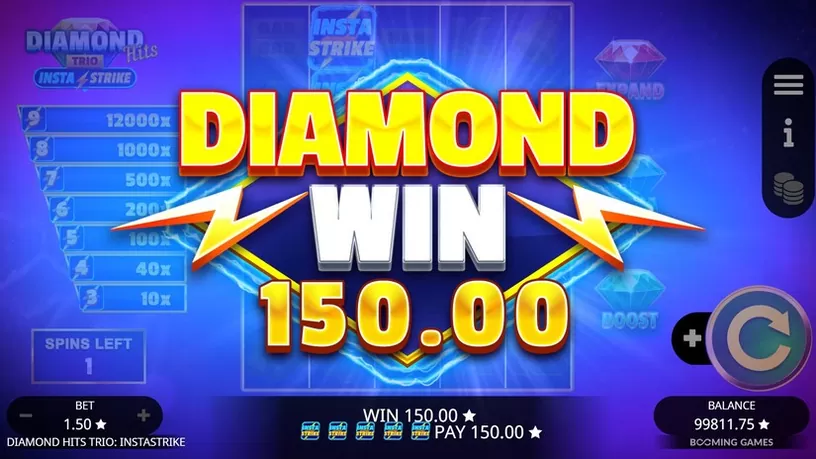 Diamond Hits Trio: InstaStrike slot screenshot 6