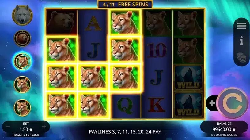 Howling For Gold slot screenshot 6