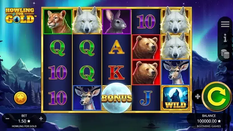 Howling For Gold slot screenshot 1