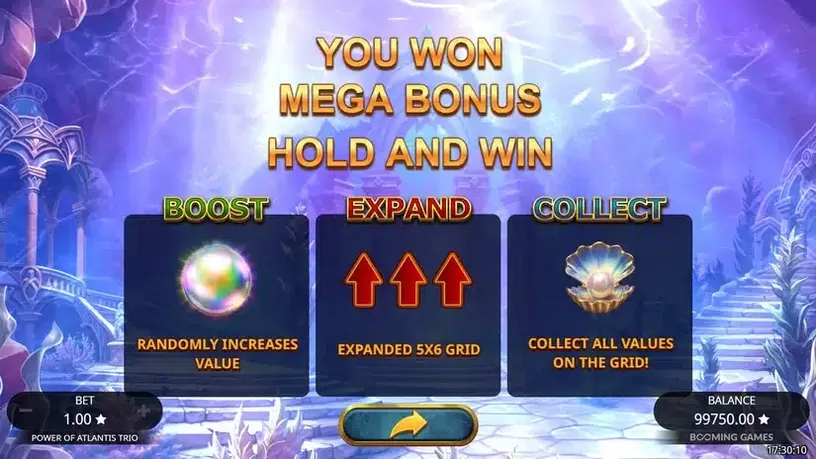 Power of Atlantis Trio slot screenshot 4
