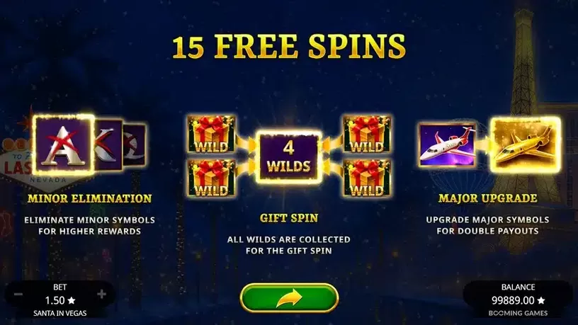 Santa In Vegas slot screenshot 3