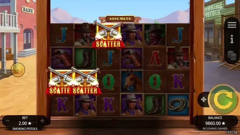 Smoking Pistols slot screenshot 2