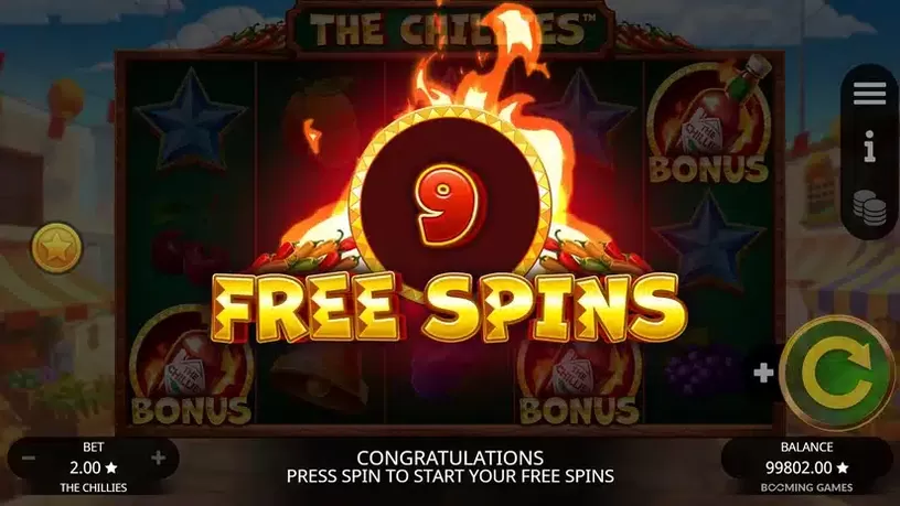 The Chillies slot screenshot 3