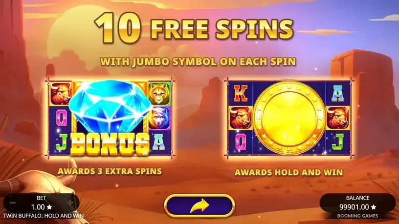 Twin Buffalo Hold & Win slot screenshot 3
