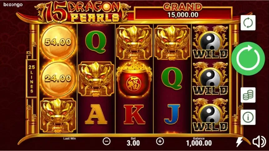 15 Dragon Pearls slot screenshot 1