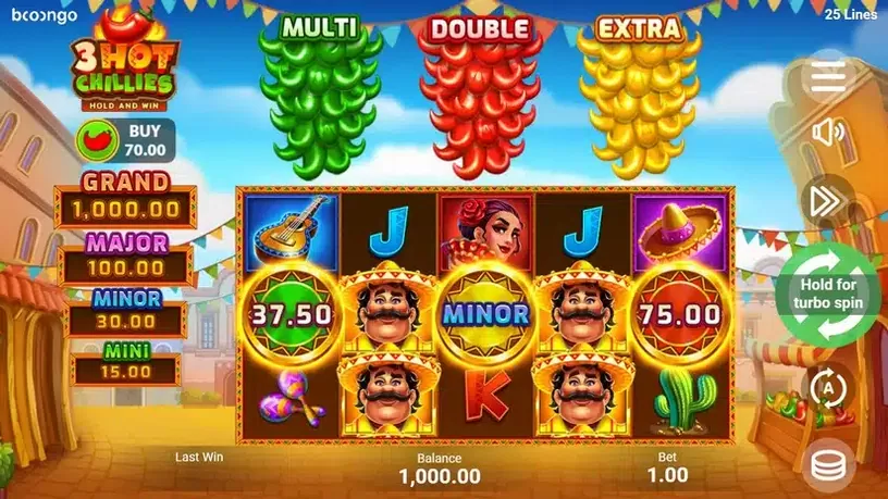 3 Hot Chillies slot screenshot 1