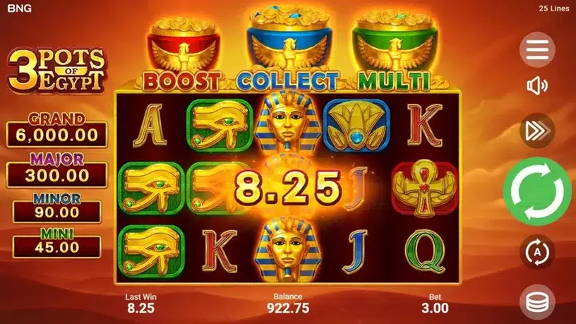 3 Pots of Egypt slot screenshot 4