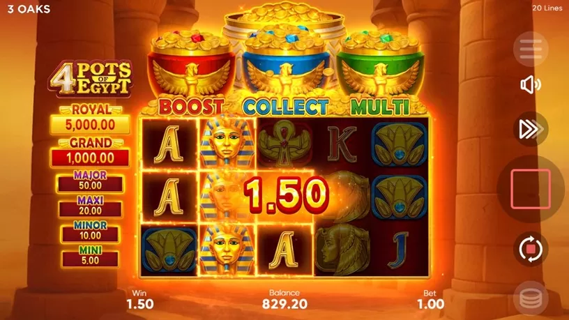 4 Pots of Egypt slot screenshot 4
