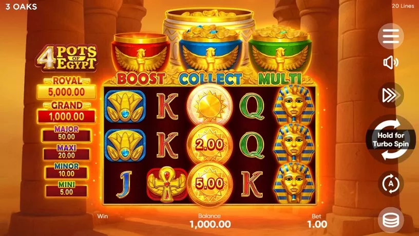 4 Pots of Egypt slot screenshot 1