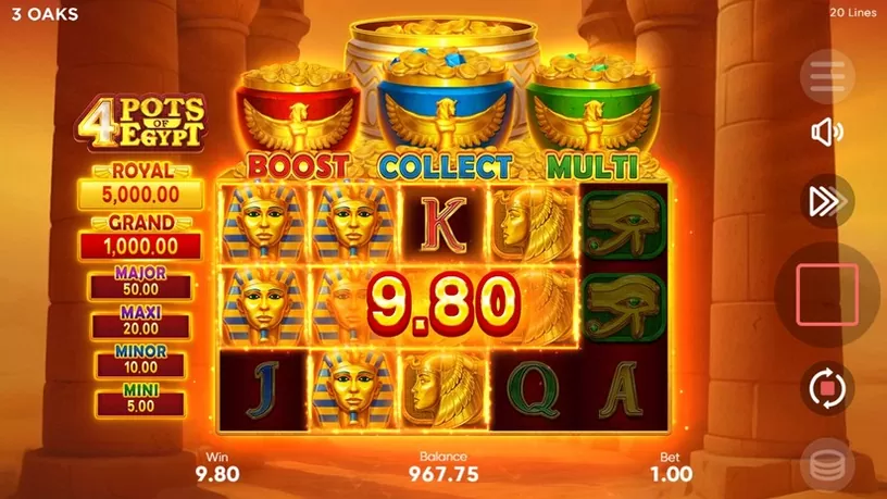 4 Pots of Egypt slot screenshot 3