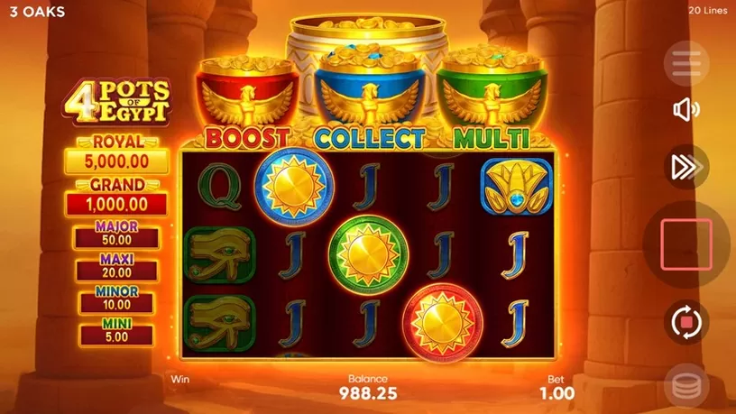 4 Pots of Egypt slot screenshot 2