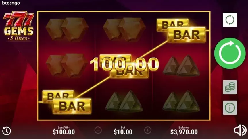 777 Gems slot screenshot 1