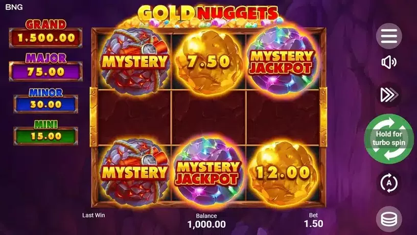 Gold Nuggets slot screenshot 1