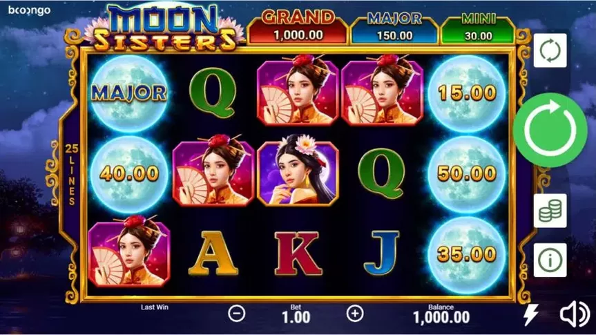 Moon Sisters slot screenshot 1