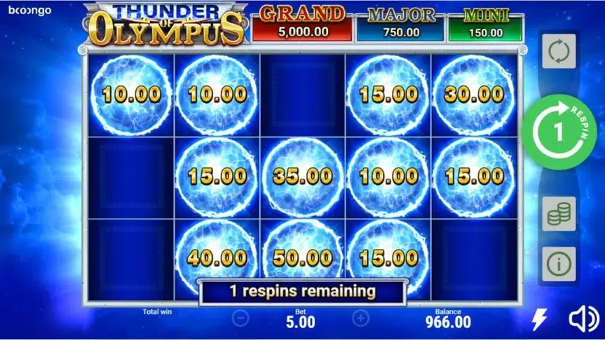 Thunder of Olympus slot screenshot 3