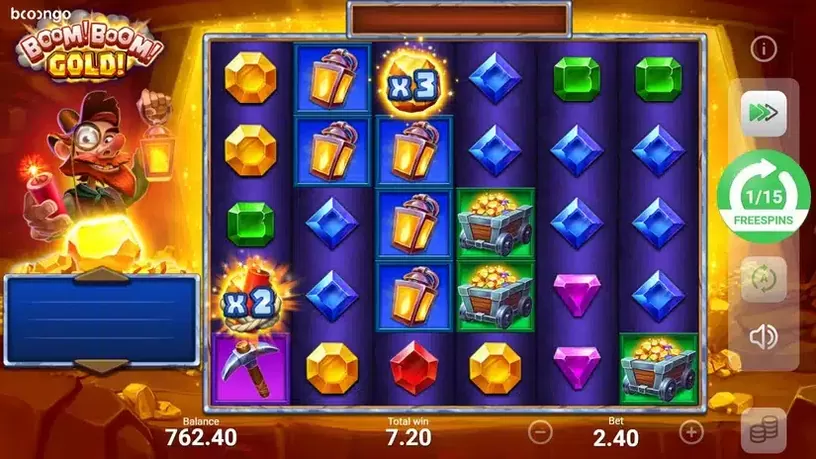 Boom! Boom! Gold! slot screenshot 4
