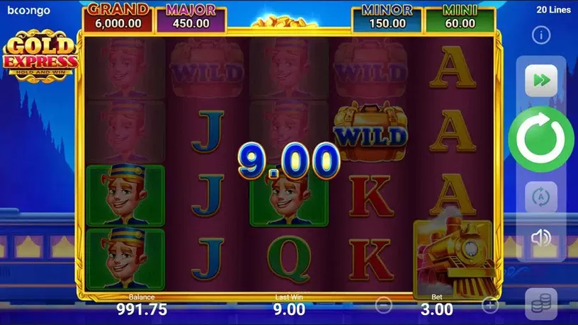 Gold Express Hold and Win slot screenshot 2