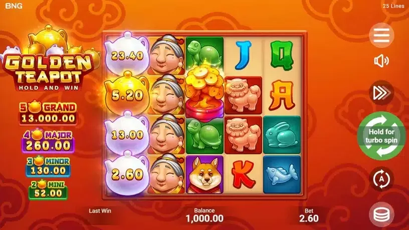 Golden Teapot slot screenshot 1
