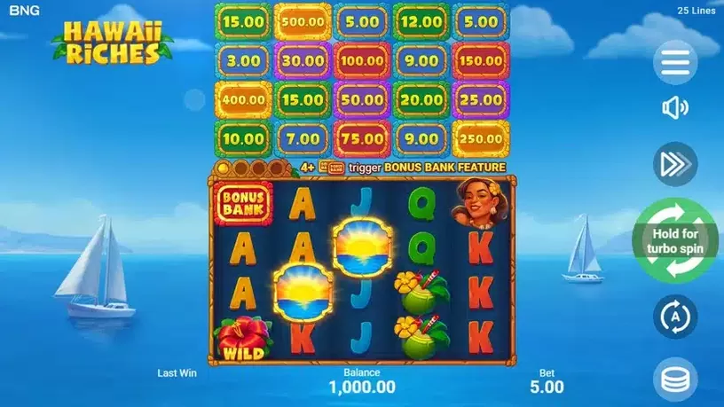 Hawaii Riches slot screenshot 1