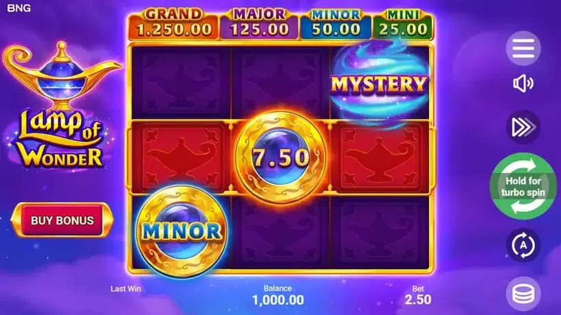 Lamp of Wonder slot screenshot 1