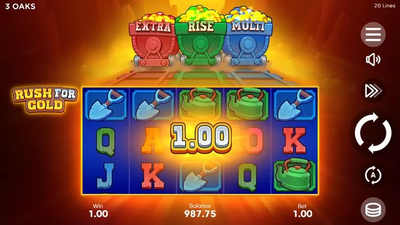 Rush for Gold slot screenshot 2