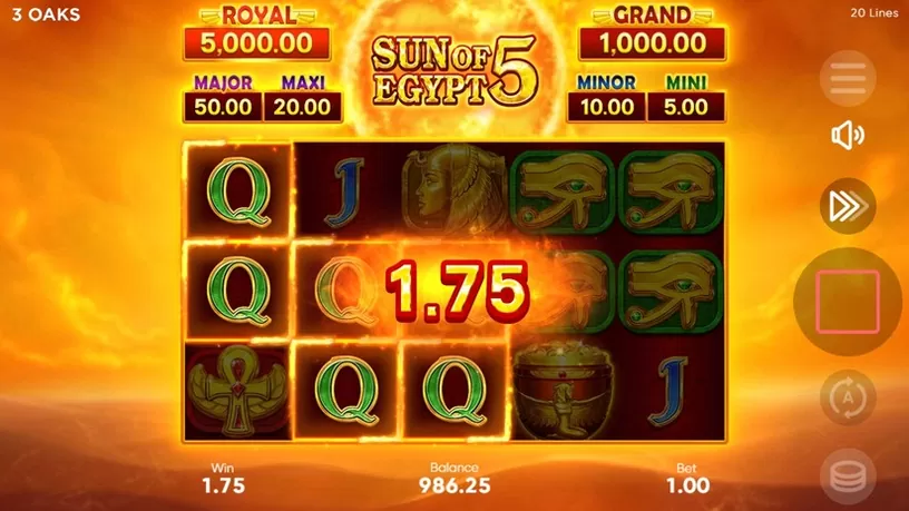 Sun of Egypt 5 slot screenshot 4