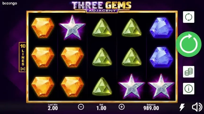 Three Gems slot screenshot 1